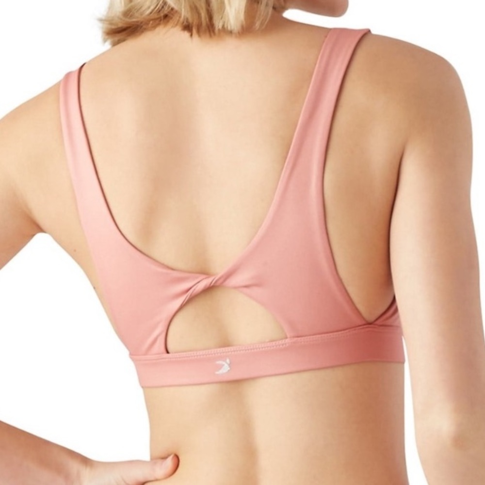 Glider Scoop neck Mauve Sports Bra Med